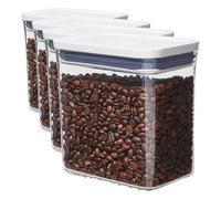 OXO Good Grips POP Container - Rectangle Short 1.6 Litre, White (Pack of 4)