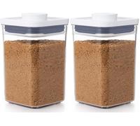 OXO Good Grips POP Container - Small Square Short 1 Litre, White (Pack of 2)