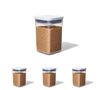 OXO Good Grips POP Container - Small Square Short 1 Litre, White (Pack of 4)