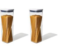 OXO Good Grips POP Container - Small Square Tall 2.1 Litre, White (Pack of 2)