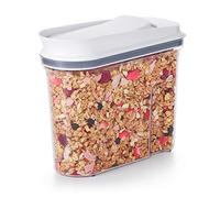 OXO Good Grips POP Small Cereal Dispenser, 2.3 L | Airtight silicone seal blocks moisture and kitchen pests to preserve freshness, with clear walls for quick inventory checks.