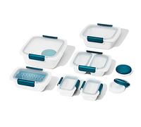 OXO Good Grips Prep & Go 20 Piece Set | Leakproof Food Storage | Ideal for leftovers, meal prep and work lunches | BPA Free | Microwave Safe | Dishwasher Safe | Freezer Safe | Odor and Stain Resistant
