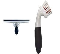 OXO Good Grips Stainless Steel Squeegee & Good Grips Grout Brush