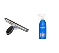OXO Good Grips Stainless Steel Squeegee & Method Glass Cleaner Spray, Mint, 828 ml (Pack of 1)