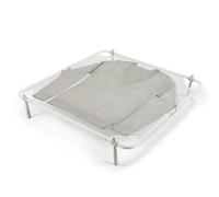 OXO Good Grips Sweater Drying Rack with Fold-Flat Legs, Fabric, White, 26" sq. x 4-1/2" h