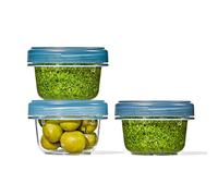 OXO Good Grips Twist & Stack Container - 5 oz - 3 Pack | Leakproof, Stackable Food Containers, Ideal for Meal Prep & Leftovers, Freezer, Microwave & Dishwasher Safe