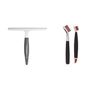 OXO Good Grips Wiper Blade Squeegee & Good Grips Deep Clean Brush Set - Orange