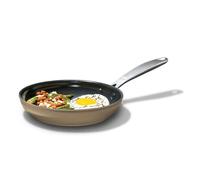 OXO Improved 8" Non-Stick Frying Pan, Ceramic PFAS Free Cookware, Stainless Steel Handle, Eggs and Omelets, Dishwasher and Oven Safe, Biscuit Brown