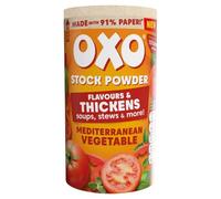 OXO Mediterranean Vegetable Stock Powder, 100 g | Rich Tomato, Garlic & Onion Flavour, Vegan Friendly, Quick Prep, Aromatic Blend