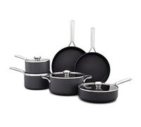 OXO Professional 10 Piece Cookware Pots and Pans Set, Hard Anodized Ceramic Nonstick PFAS-Free,Stainless Steel Handles,Induction,Skillets,Saute,Diamond Reinforced Coating,Dishwasher & Oven Safe,Black