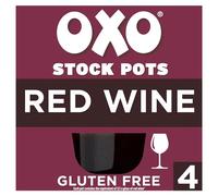 OXO Red Wine Stock Pots - Rich & Flavoursome Blend for Gourmet Meals, 4 x 20 g (80 g Total)