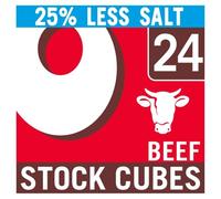 OXO Reduced Salt Beef Stock Cubes, 24 Cubes, 142 g (1-Pack)