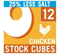 OXO Reduced Salt Chicken Stock Cubes, 12 Cubes, 71 g (1-Pack)