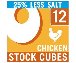 OXO Reduced Salt Chicken Stock Cubes, 12 Cubes, 71 g (1-Pack)