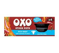 OXO Stock Pots Rich Beef With Rosemary & Onion With Real Meat Juices, 4 x 20 g (80 g)