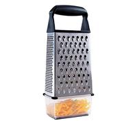 OXO Softworks Black Stainless Steel Box Grater with Measuring Container