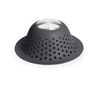 OXO Stainless Steel & Silicone Drain Protector, Grey, Rust-resistant Strainer for Tub and Sink