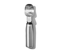OXO Steel Lever Ice Cream Scoop | Sl rushed stainless steel design, Pop-up lever for easy scoop release, Dishwasher safe