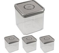 OXO Steel POP Container Big Square Short (2.6 L) (Pack of 4)