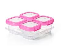 OXO Tot Baby Blocks Food Storage Containers, Pink, 4 oz
