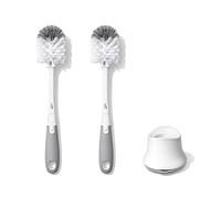 OXO Tot Bottle Brush with Nipple Cleaner and Stand - Gray, 2-Pack