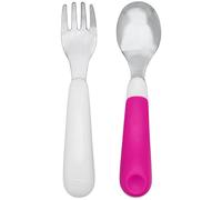 OXO Tot On-The-Go Fork and Spoon Set - Pink