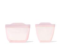 OXO Tot Silicone Reusable Bags - 2 Piece Cup and Snack Set - Blossom