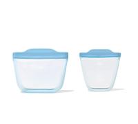 OXO Tot Silicone Reusable Bags - 2 Piece Cup and Snack Set - Dusk
