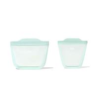 OXO Tot Silicone Reusable Bags - 2 Piece Cup and Snack Set - Opal