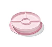 OXO Tot Stick and Stay Suction Divided Plate - Blossom