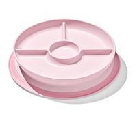 OXO Tot Stick and Stay Suction Divided Plate - Blossom