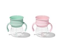 OXO Tot Transitions 360 Cup 6 oz. with Handles - Opal and Blossom - 2 Pack