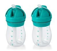 OXO Tot Transitions Straw Cup Teal 9 Ounce (2 Pack)