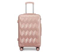OXOAMP Luggage Suitcases with Wheels Large Capacity Lining Luggage Hard Edge Carry On Luggage Portable Combination Lock Suitcases Travel Gear(Pink,20 in)