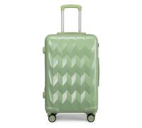 OXOAMP Luggage Suitcases with Wheels Large Capacity Lining Luggage Hard Edge Carry On Luggage Portable Combination Lock Suitcases Travel Gear(Green,20 in)