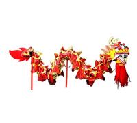 OXOLAMRIN Chinese Lion Dance Costume，Lion Dance Traditional， Lion Dance Dragon Prop 5m 16.4ft For 6 Players Multicolor(Rosso)
