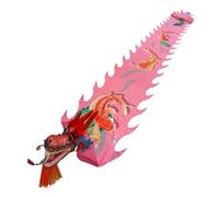 OXOLAMRIN Dragon-head dance streamers,Dragon Flowy Spinning, Lion Dance Dragon Ribbon Streamer Multicolor Multiple Sizes(B,10m)