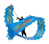 OXOLAMRIN Dragon-head dance streamers,Dragon Flowy Spinning, Silk Dragon And Lion Dance Ribbon With Rope Multiple Sizes(A,10m/33ft)
