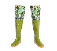 OXOLAMRIN Hip Waders,Fishing Waders, Fishing Hip Waders Lightweight Waterproof PVC With Cleated Outsole Adjustable Buckle Green UK 4-9(9 UK)