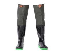 OXOLAMRIN Hip Waders,Fishing Waders, Hip Wader For Men Women PVC Lightweight Waterproof Fishing Hunting Wading Boots Non Slip Oxford Sole Black Sizes 4-9.5(6)