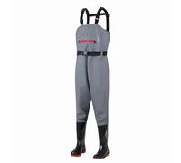 OXOLAMRIN Hip Waders,Fishing Waders, Hip Waders PVC Waterproof Fishing for Men and Women Multicolor Multiple Sizes(Grey,9.5)