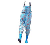 OXOLAMRIN Hip Waders，Fishing Waders， Hip Waders Waterproof Fishing Boots Non-Slip Brown Green Yellow Khaki Blue Sizes 4.5-6.5(Blue,6.5)