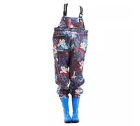 OXOLAMRIN Hip Waders，Fishing Waders， Hip Waders Waterproof Fishing Boots Non-Slip Brown Green Yellow Khaki Blue Sizes 4.5-6.5(Brown,6)
