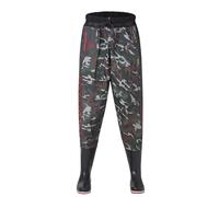 OXOLAMRIN Hip Waders,Fishing Waders, Lightweight Hip Wader With Insulated Boots Grey Black Green Multiple Sizes(Black,7)