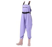 OXOLAMRIN Hip Waders,Fishing Waders, PVC Hip Waders With Cleats And Buckle Multicolor Sizes 4.5-7(Purple,7)