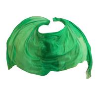 OXOLAMRIN Silk Belly Dance Hand Scarf，Chiffon Dancing Veil， Belly Dance Silk Veil Gradient Shawl Performance Scarf Hand Made Natural Real Silk Hand Thrown Adult Women(Green,400x114cm)