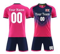 OXOQAQ Personalised Girls Boys Football Kits with Name Number Team Custom Football Kits for Men Women