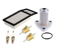 OxoxO 72368G01 Air Filter 26591G01 Oil Filter 72084-G01 Fuel Filter Spark Plug Kit Compatible with EZGO TXT, MEDALIST 4 Cycle 295cc/350cc Golf Cart 1994-2005 Replacement Parts