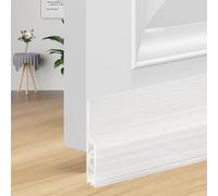 OXRQ Door Draft Stopper for Bottom of Door, Door Sweep Draft Blocker Weather Stripping Doors Seal Easy Adhesive Installation Save Energy Soundproofing Cold Air Insulation (39",Transparent)