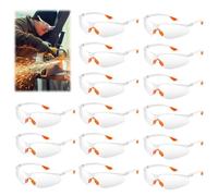OXRXRO 15 Packs Clear Safety Glasses for Work, Safety Goggles Eyewear, Dustproof Protective Goggles, Adult Eye Protection Glasses for Work, Construction, Laboratory,Anti Dust,Chemistry